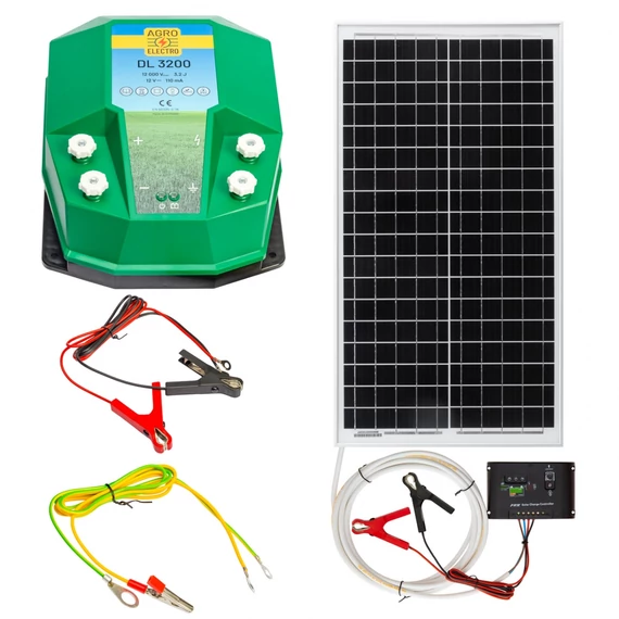 DL 3200 villanypásztor készülék, 12 V, 3,2 Joule, napelemes rendszerrel